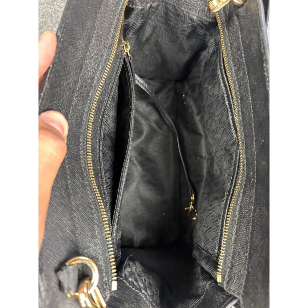 Michael‎ Kors Selma Black Saffiano Leather Large Satchel Crossbody Shoulder Bag - Picture 8 of 8